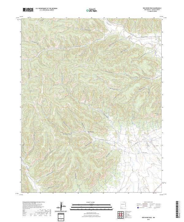 US Topo 7.5-minute map for Red River Peak NM