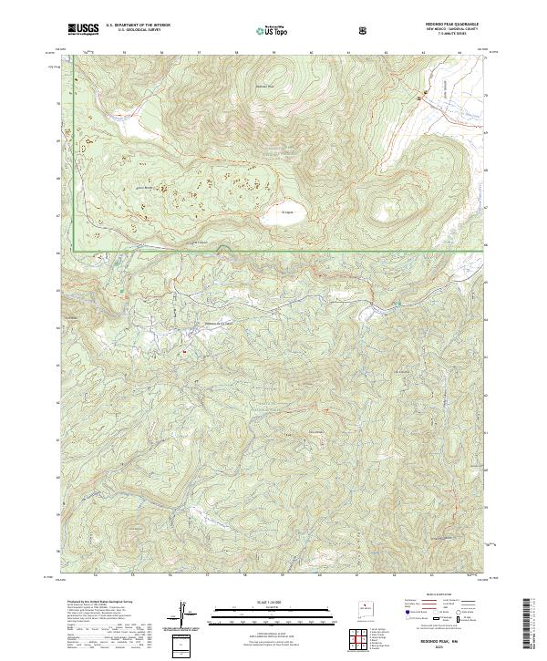 US Topo 7.5-minute map for Redondo Peak NM