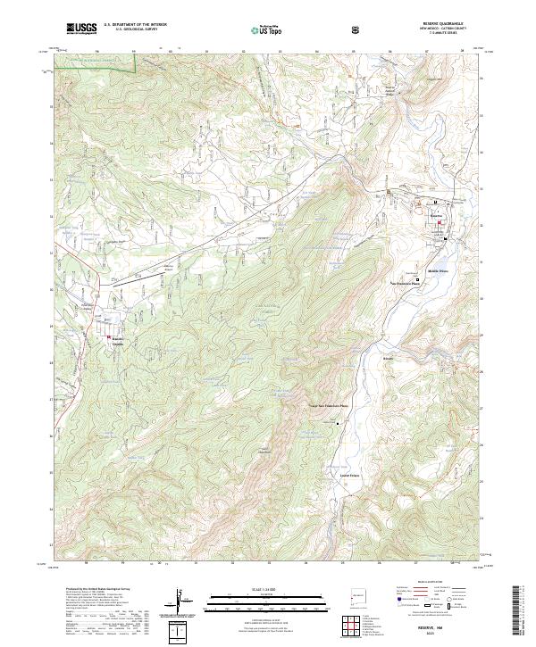 US Topo 7.5-minute map for Reserve NM