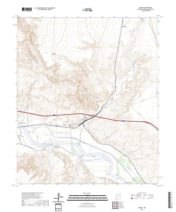 US Topo 7.5-minute map for Rincon NM