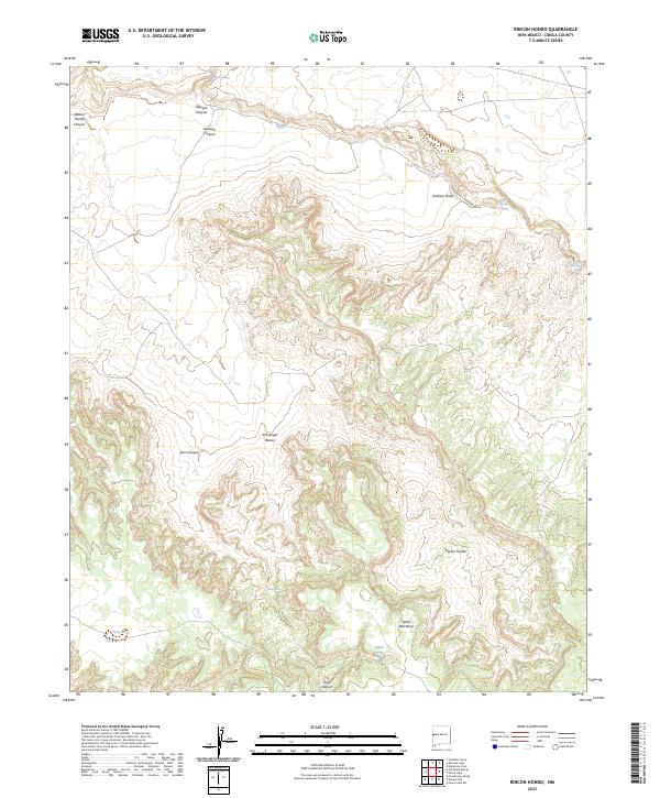 US Topo 7.5-minute map for Rincon Hondo NM