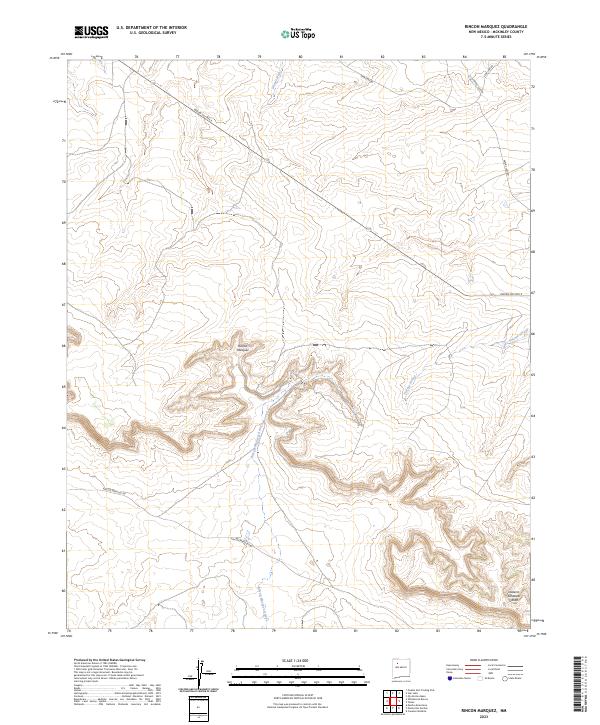US Topo 7.5-minute map for Rincon Marquez NM