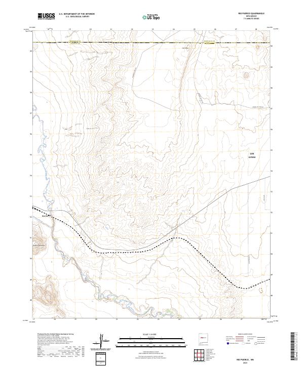 US Topo 7.5-minute map for Rio Puerco NM