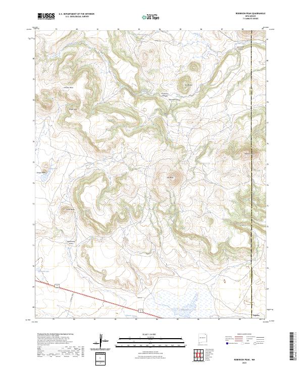 US Topo 7.5-minute map for Robinson Peak NM