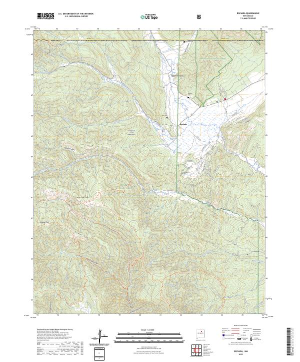 US Topo 7.5-minute map for Rociada NM