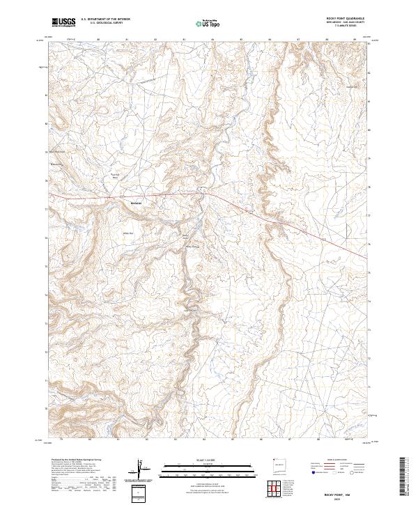 US Topo 7.5-minute map for Rocky Point NM