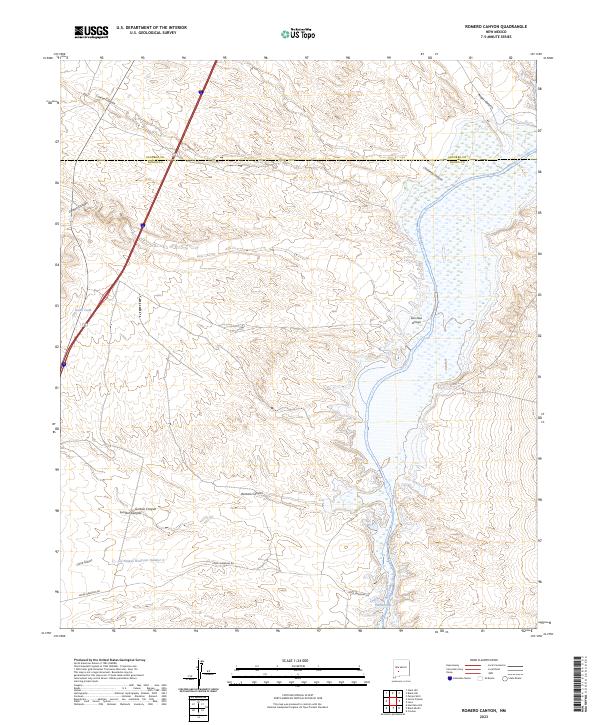 US Topo 7.5-minute map for Romero Canyon NM