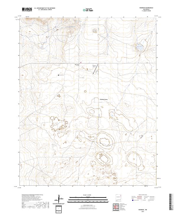 US Topo 7.5-minute map for Rosebud NM