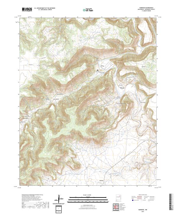 US Topo 7.5-minute map for Sabinoso NM