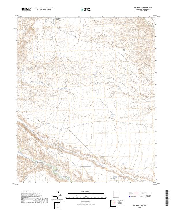 US Topo 7.5-minute map for Saladone Tank NM