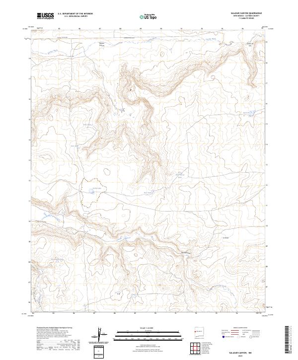 US Topo 7.5-minute map for Salazar Canyon NM