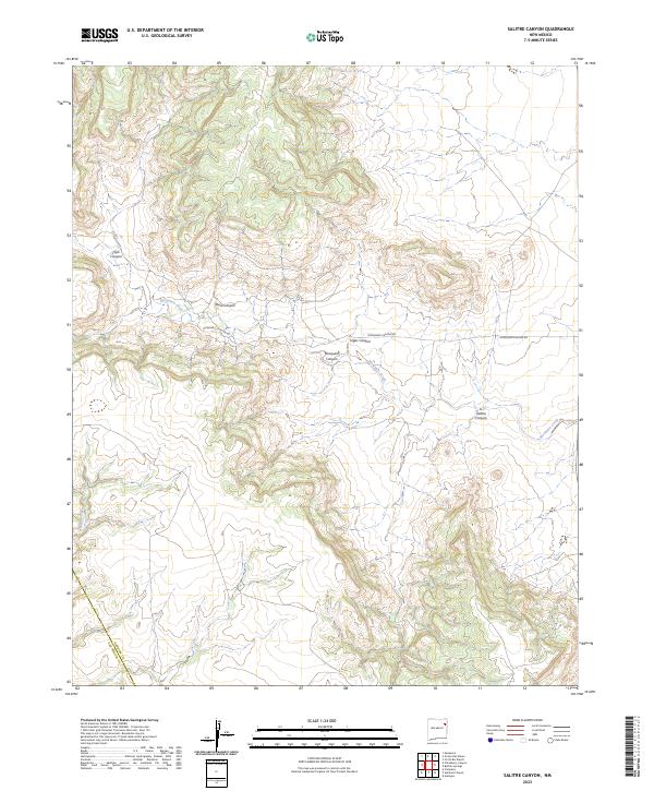 US Topo 7.5-minute map for Salitre Canyon NM
