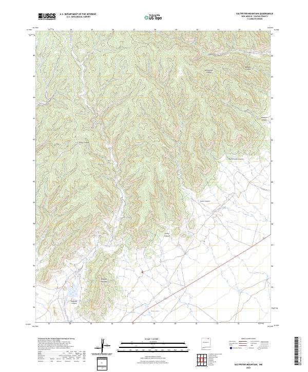US Topo 7.5-minute map for Saltpeter Mountain NM