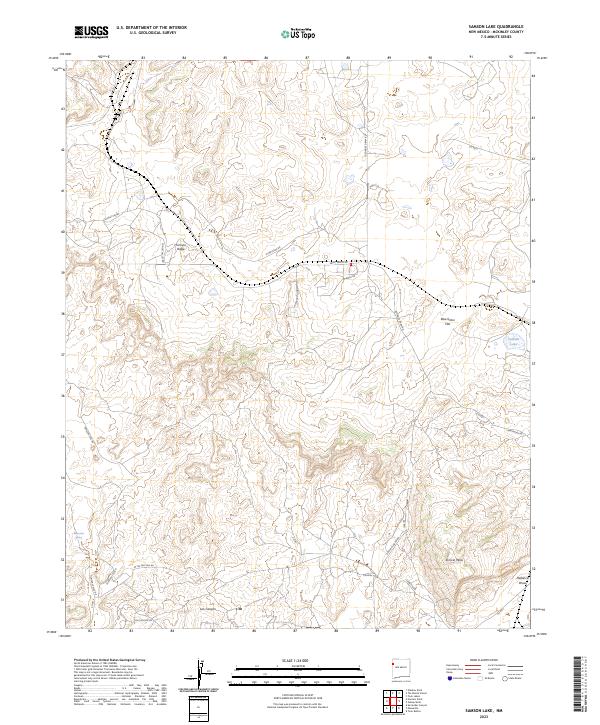 US Topo 7.5-minute map for Samson Lake NM