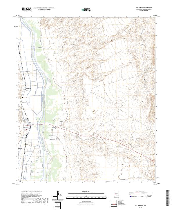 US Topo 7.5-minute map for San Antonio NM