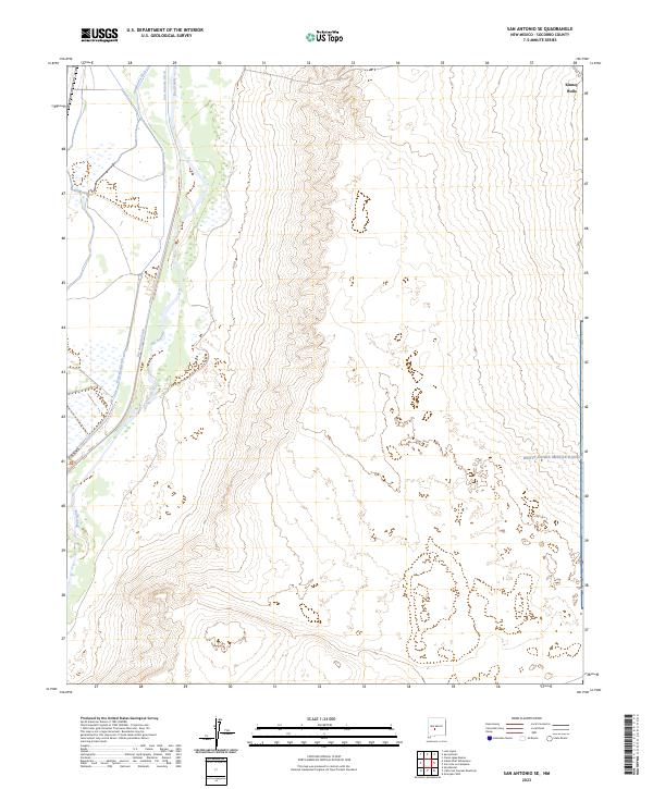 US Topo 7.5-minute map for San Antonio SE NM