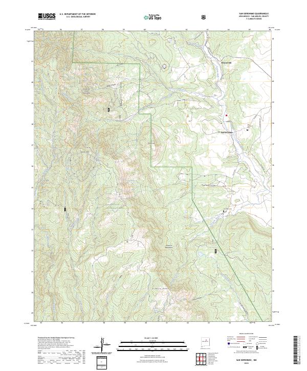 US Topo 7.5-minute map for San Geronimo NM