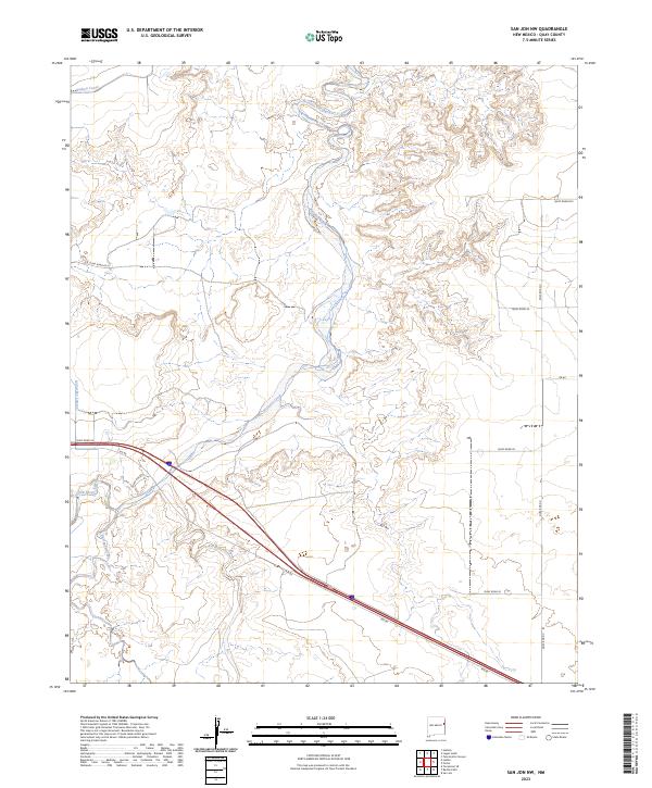 US Topo 7.5-minute map for San Jon NW NM