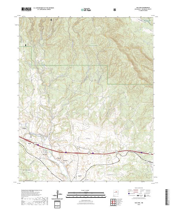US Topo 7.5-minute map for San Jose NM