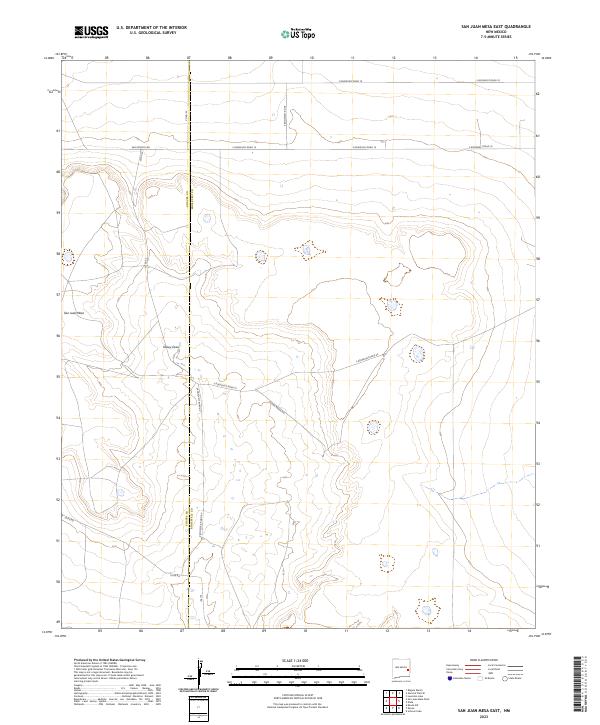 US Topo 7.5-minute map for San Juan Mesa East NM