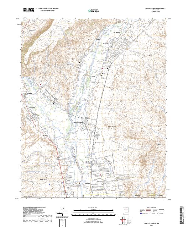 US Topo 7.5-minute map for San Juan Pueblo NM