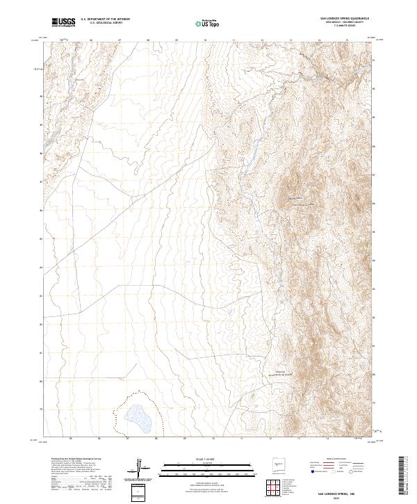US Topo 7.5-minute map for San Lorenzo Spring NM