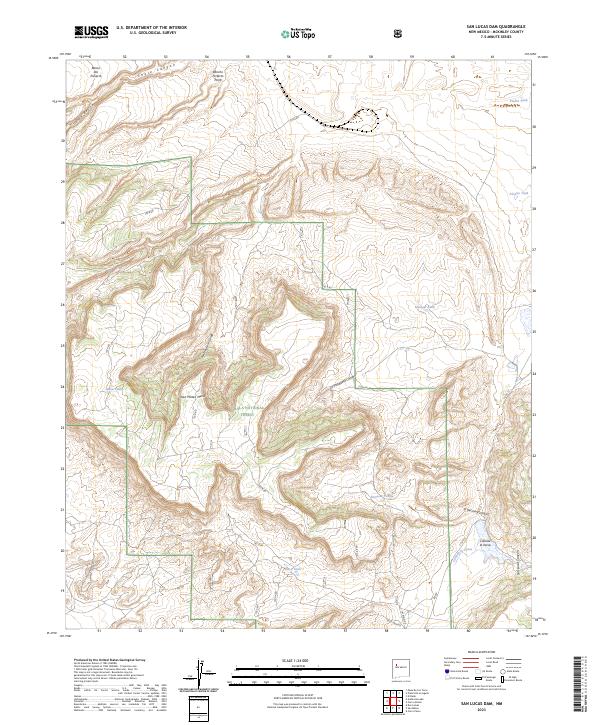 US Topo 7.5-minute map for San Lucas Dam NM