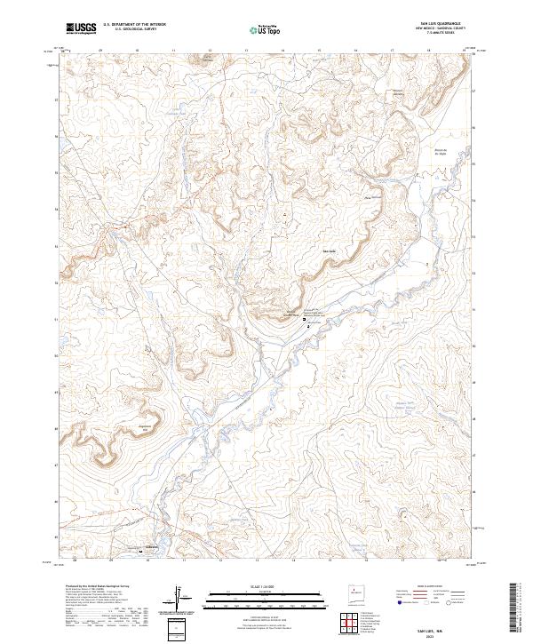 US Topo 7.5-minute map for San Luis NM