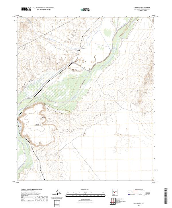 US Topo 7.5-minute map for San Marcial NM