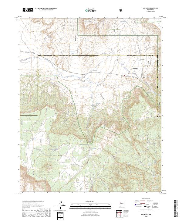 US Topo 7.5-minute map for San Mateo NM