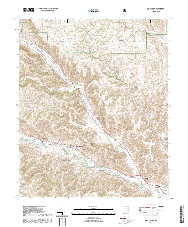 US Topo 7.5-minute map for San Patricio NM