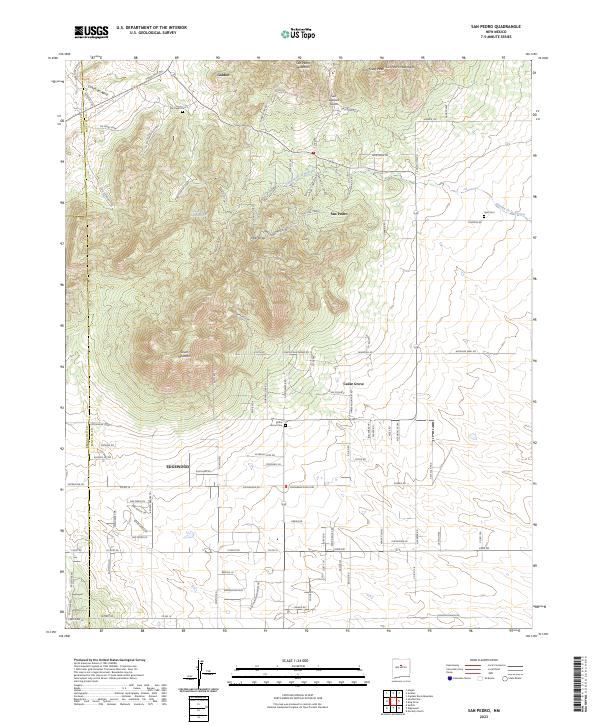 US Topo 7.5-minute map for San Pedro NM