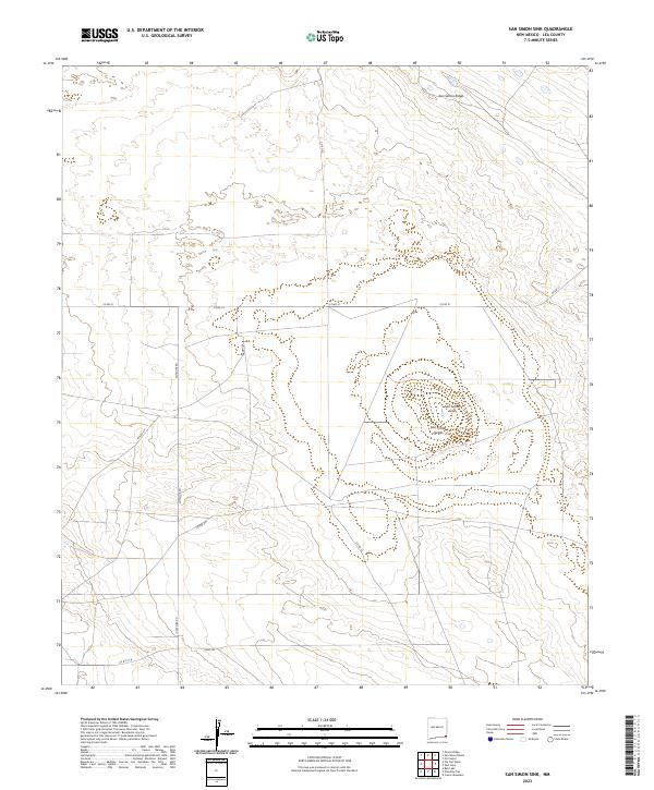 US Topo 7.5-minute map for San Simon Sink NM