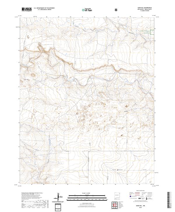 US Topo 7.5-minute map for Sand Hill NM