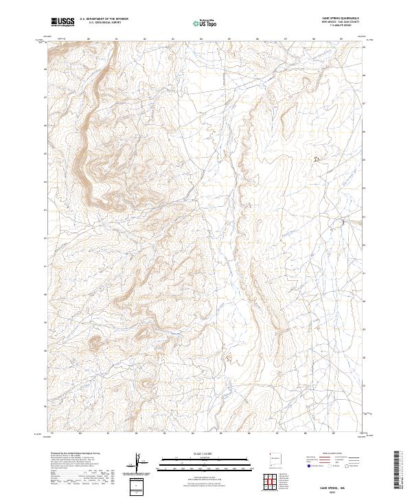 US Topo 7.5-minute map for Sand Spring NM