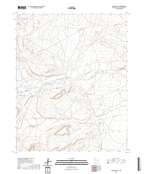 US Topo 7.5-minute map for Sanostee East NM