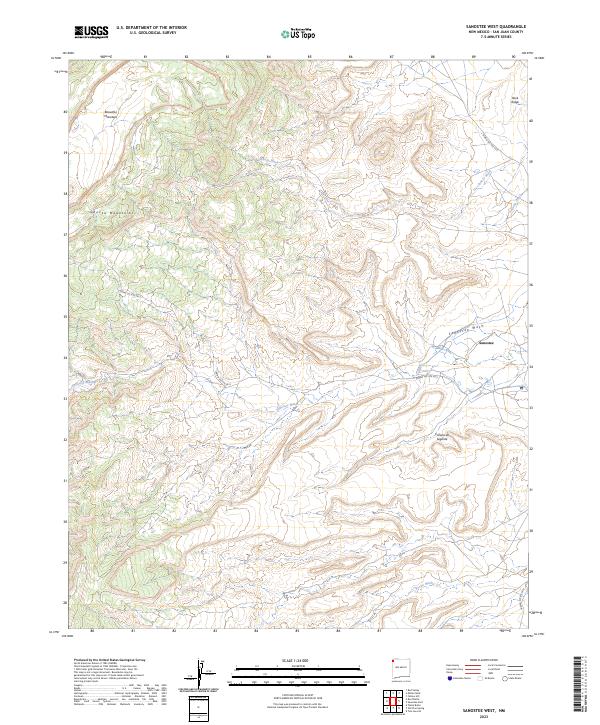 US Topo 7.5-minute map for Sanostee West NM