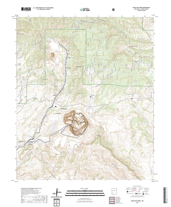 US Topo 7.5-minute map for Santa Rita Mine NM