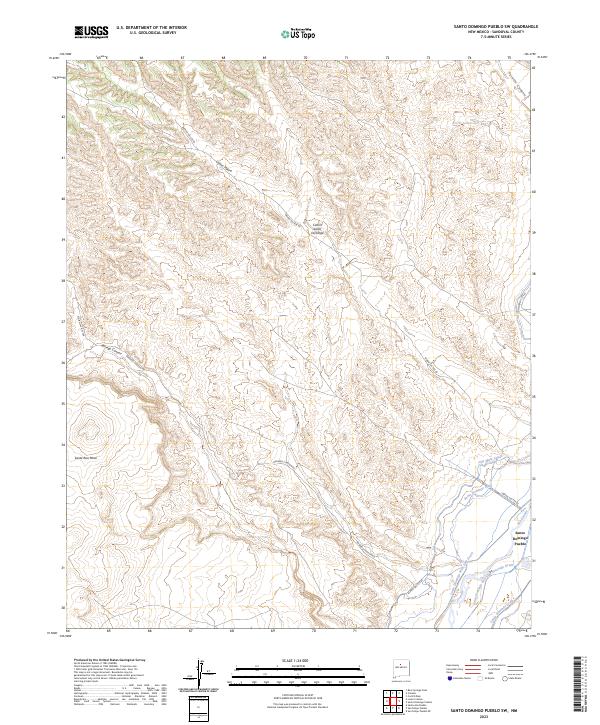 US Topo 7.5-minute map for Santo Domingo Pueblo SW NM