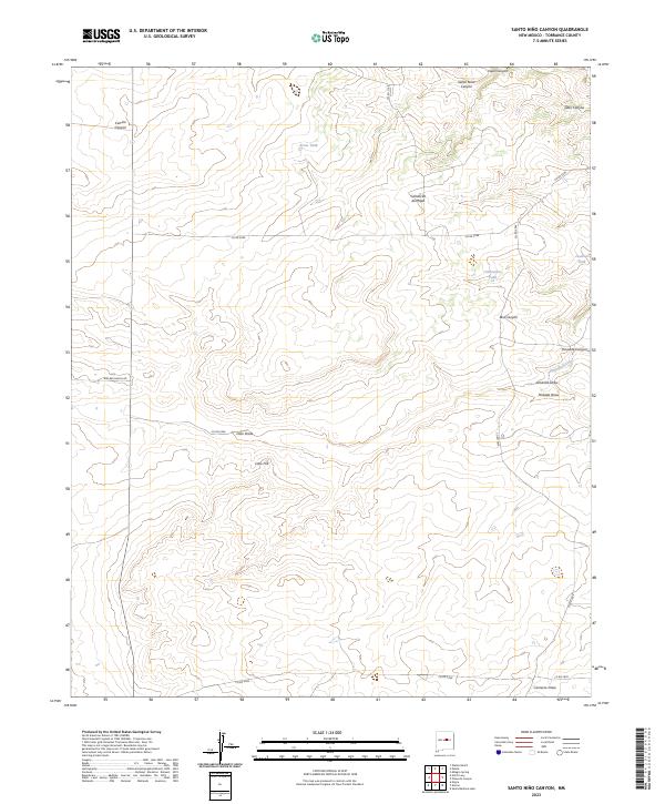US Topo 7.5-minute map for Santo Nino Canyon NM