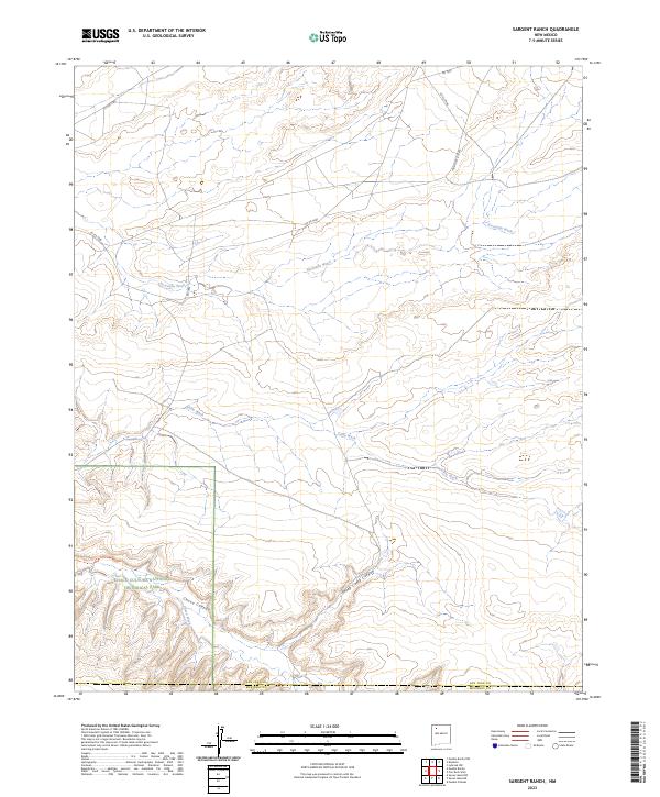 US Topo 7.5-minute map for Sargent Ranch NM