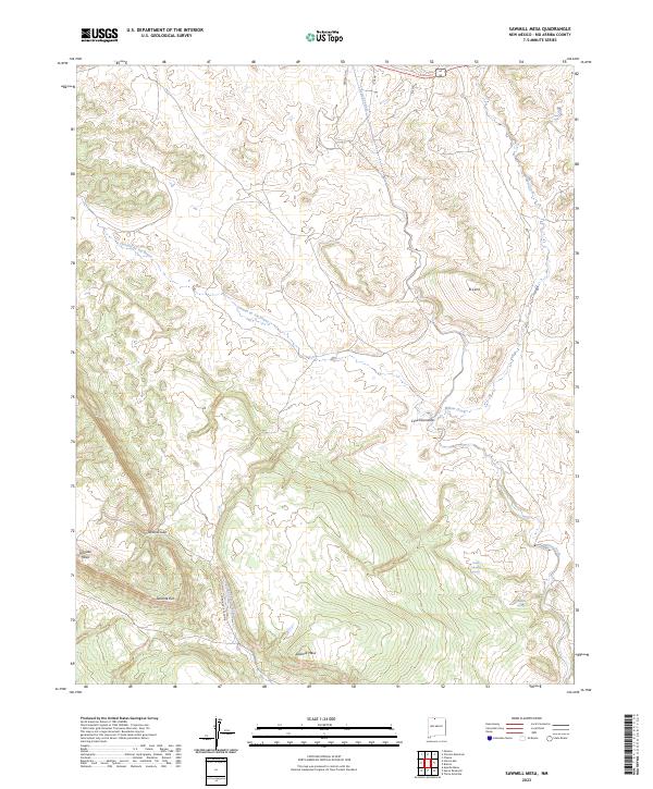 US Topo 7.5-minute map for Sawmill Mesa NM