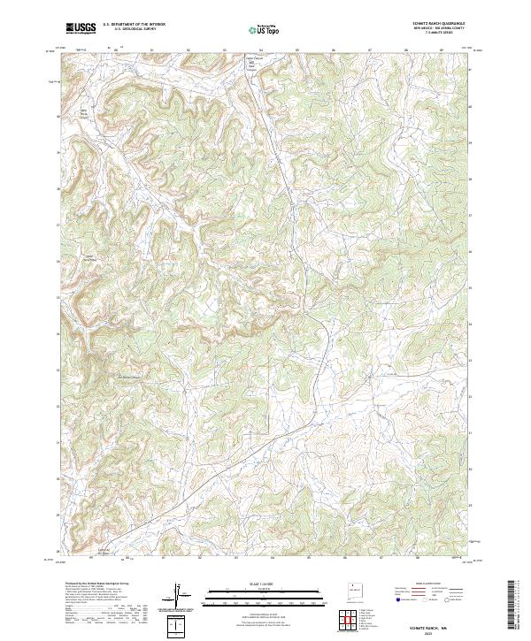 US Topo 7.5-minute map for Schmitz Ranch NM