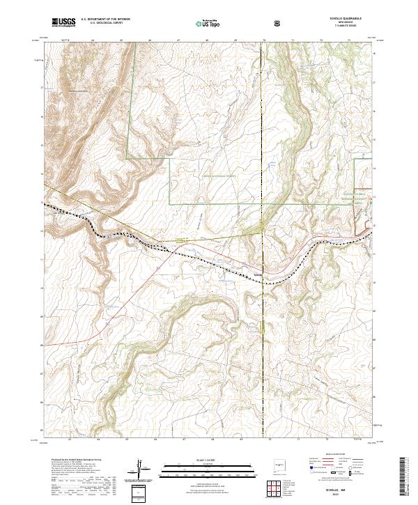 US Topo 7.5-minute map for Scholle NM