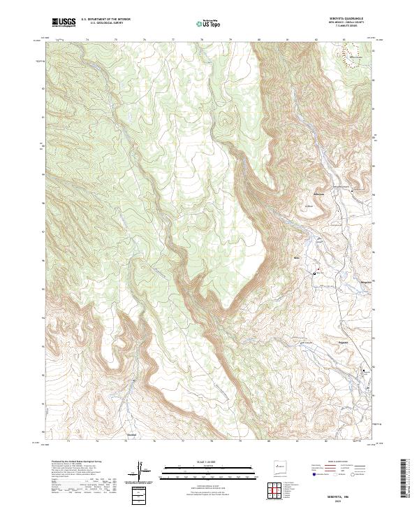 US Topo 7.5-minute map for Seboyeta NM