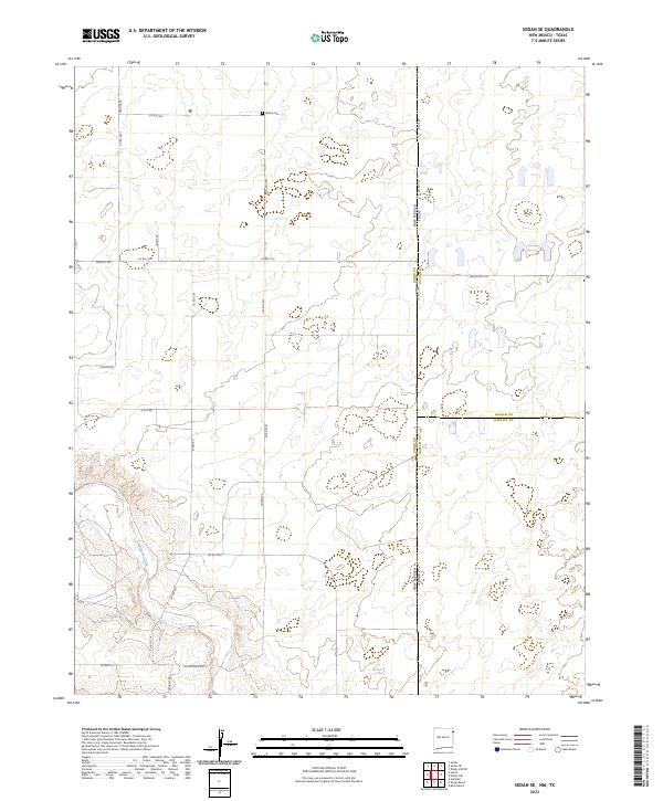 US Topo 7.5-minute map for Sedan SE NMTX