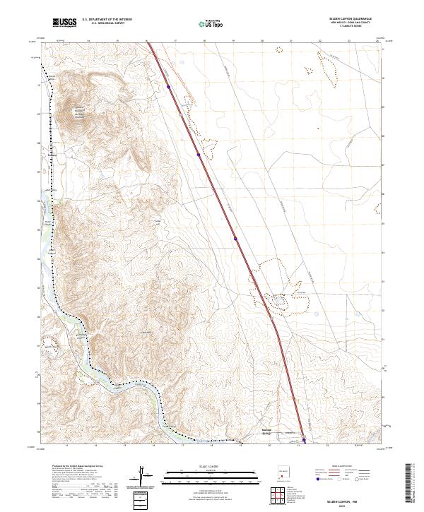 US Topo 7.5-minute map for Selden Canyon NM