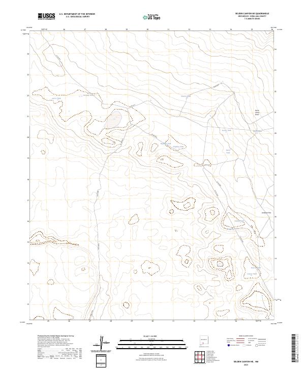 US Topo 7.5-minute map for Selden Canyon NE NM
