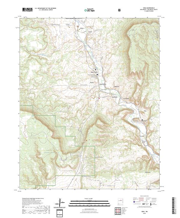US Topo 7.5-minute map for Sena NM