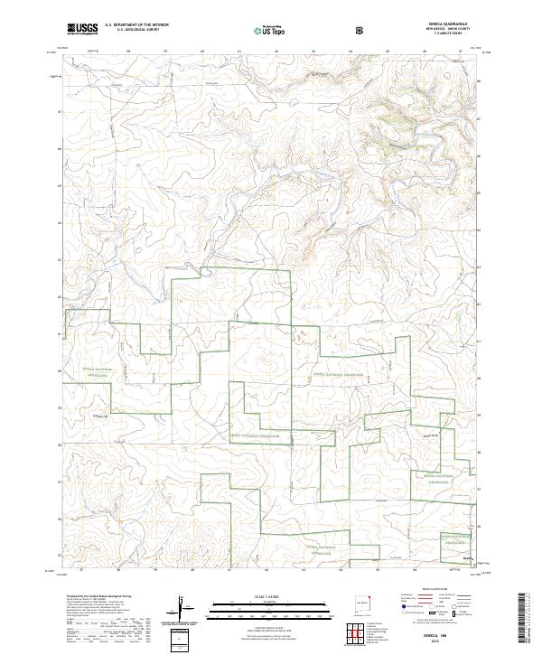 US Topo 7.5-minute map for Seneca NM